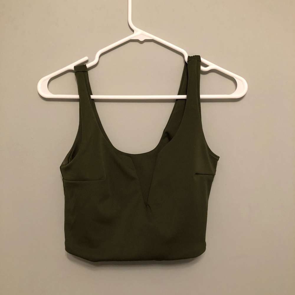 Navy green crop top